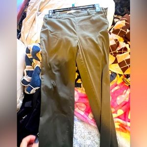 Olive green trousers